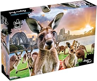 Puzzle Master 1000 Piece Jigsaw Puzzle - Kangaroo Park Surreal Australia Collection - 35x25cm Jigsaw Puzzles 1000 Pieces