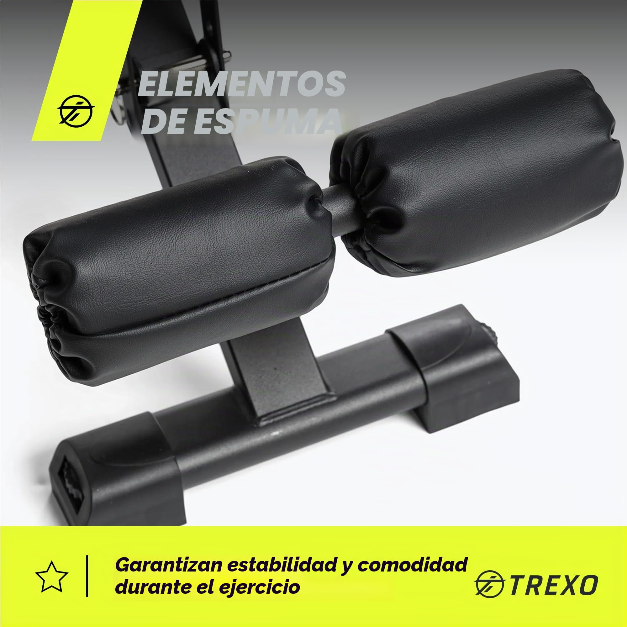 TREXO Banco Musculación Multifuncional | Banco de Musculacion con Ajustable Construcción de Acero | Carga Máxima de hasta 150/300 kg Banco de Pesas per Gym y Ejercicio en Casa Negro