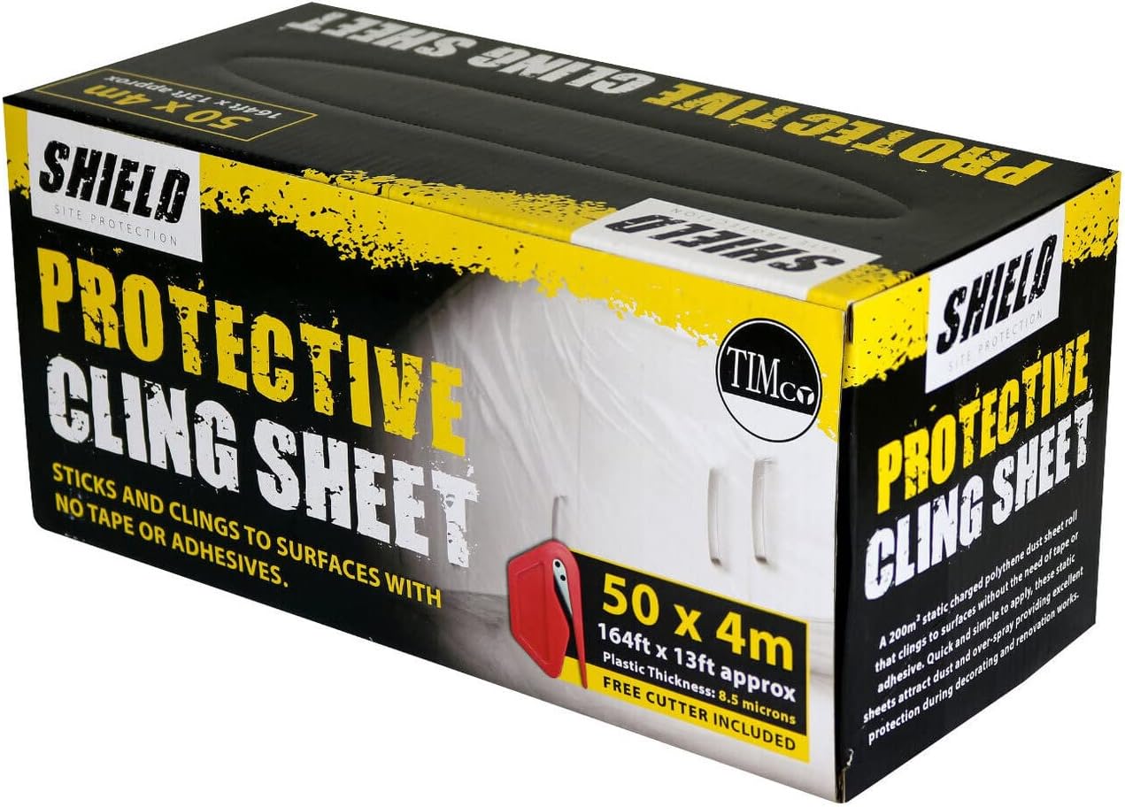TimCo Protective Cling Dust Sheets - 50m x 4m