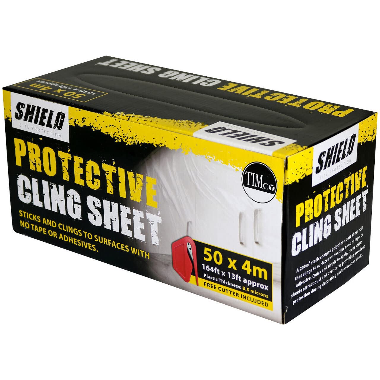TIMCO Protective Cling Dust Sheets - 50m x 4m