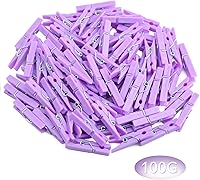 Vista 15 de BronaGrand 100pcs Mini Clear Plastic Utility Paper Clip, Clothespins Clip, Clothes Line Clips,Photo Clips