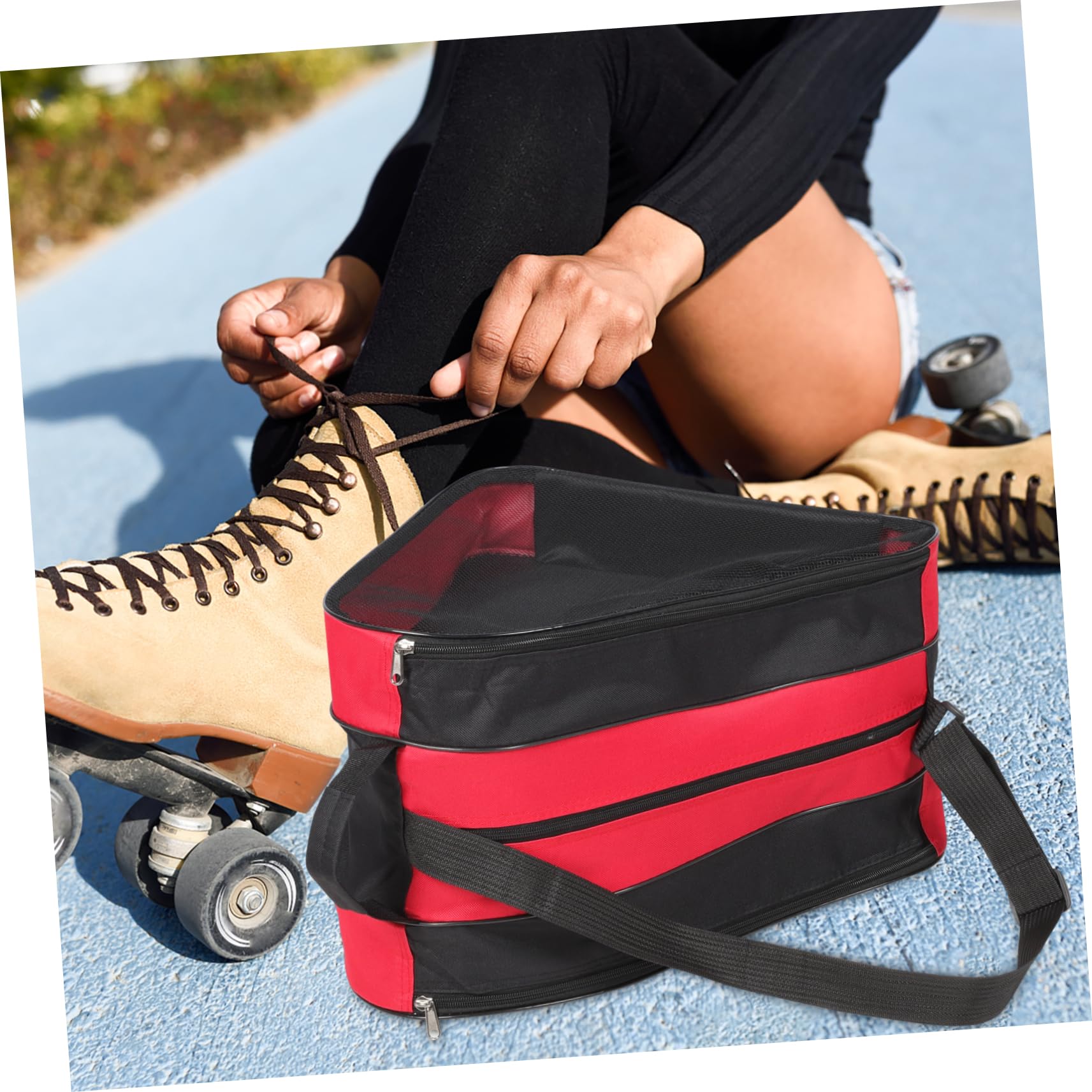 BESPORTBLE Borsa Da Skate Pattini A Rotelle Per Adulti Pattini A Rotelle Per Ragazze Di Ghiaccio Borsa Per Pattini Da Viaggio Contenitore Scarpe Pattini Panno Oxford