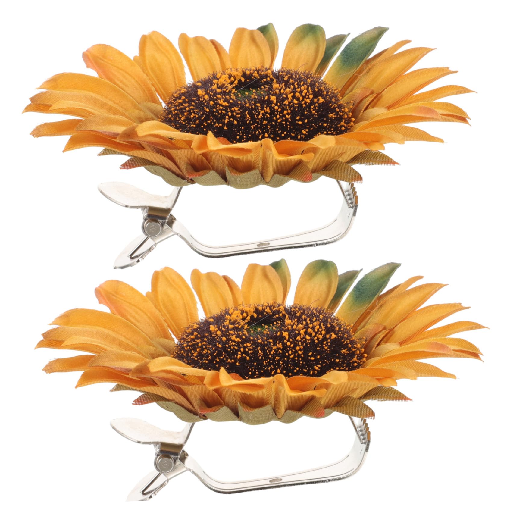 ABOOFAN 4 Sets Vorhang-Raffhalter Mit Sonnenblumen-Design Quasten Für Wohnzimmer Gardinenhalter Clips 2 Stück X 4