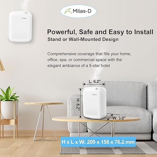 Miniatura 5 de Difusor de aceite esencial sin agua para el hogar y comerciales, difusor de aromaterapia para habitaciones grandes de hasta 1500 pies cuadrados,