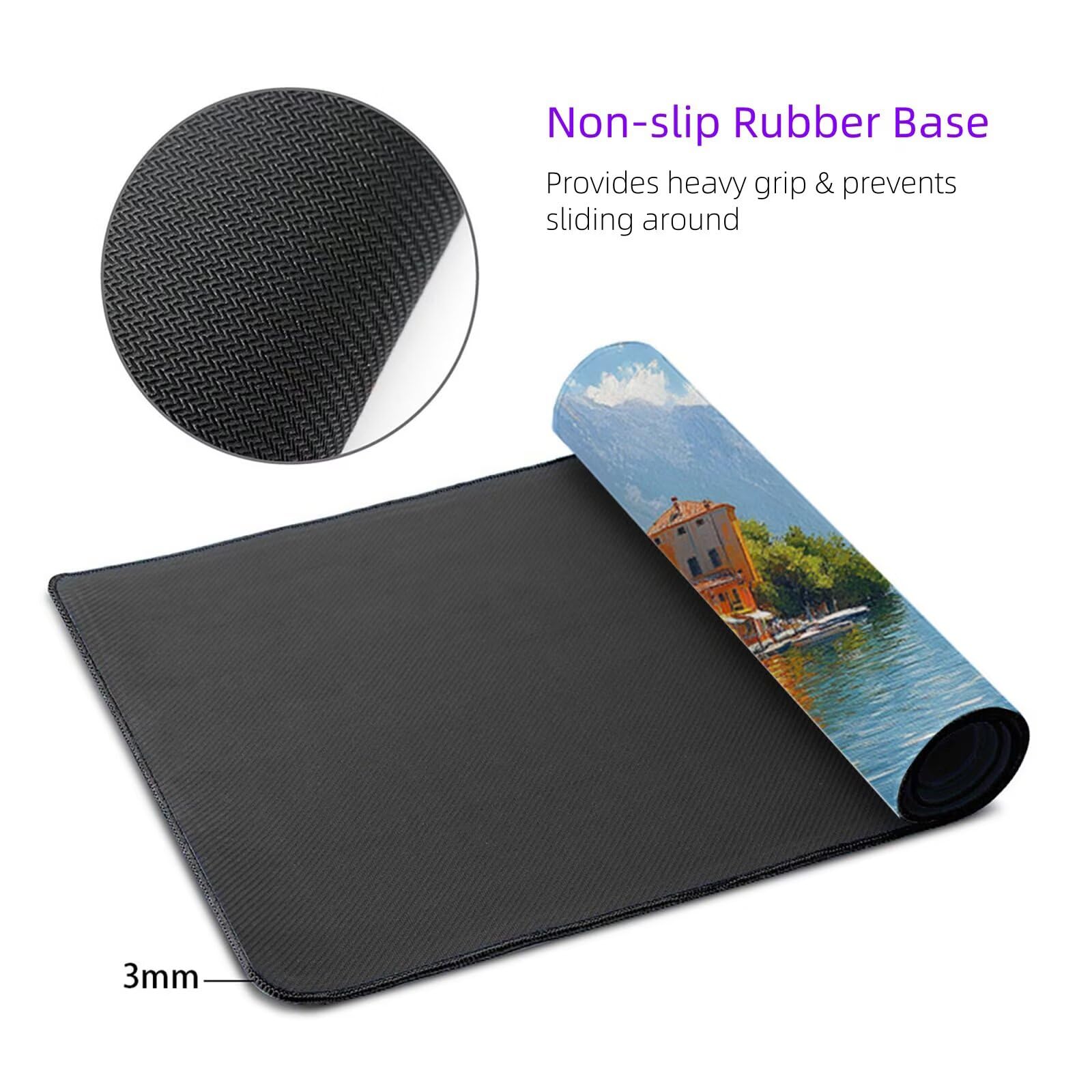 Alfombrilla Ratón Azul Alfombrilla Escritorio Costero Mouse Pad Gaming Duradera, Mouse Pad Grande Gaming Mejora Precisión y La Velocidad, Antideslizante Desk Mat para PC, Oficina 1600x800x3mm Y2-341