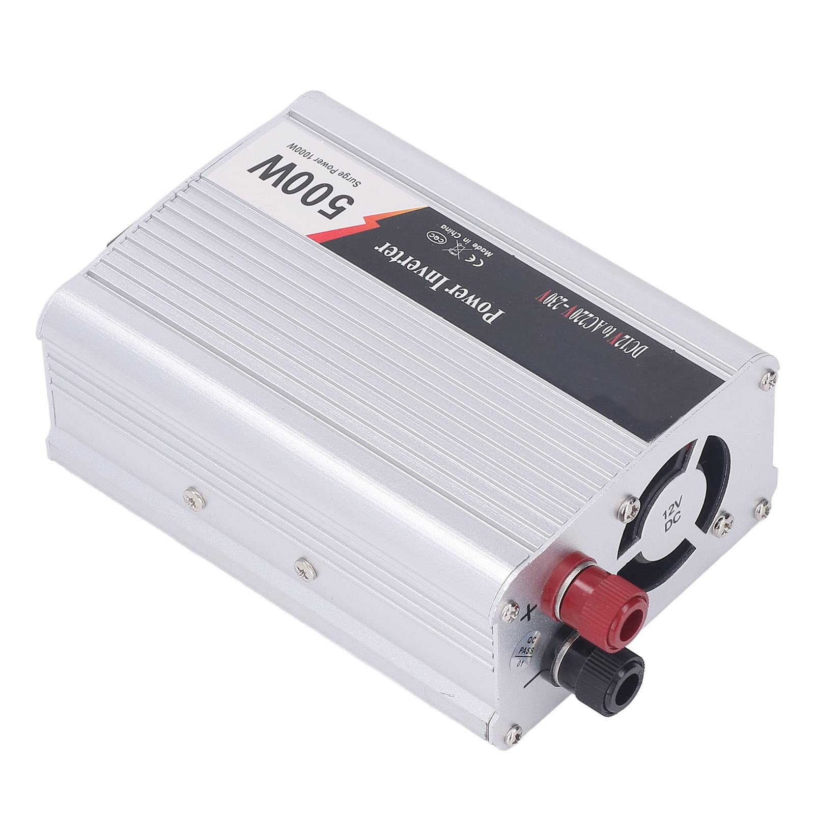 Fabater Inversor de Corriente para Automóvil, Inversor de Corriente de Onda Sinusoidal Corregida de Pico Continuo de 500 W, Convertidor de CC a CA con Toma de CA Universal y Salida USB de 5 V para