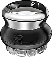 Vista 7 de Cortapelos para hombres, kit de corte de pelo eléctrico inalámbrico, profesional, impermeable, automático, recortador de pelo circular con pantalla