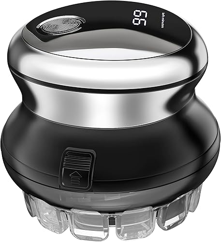 Miniatura 7 de Cortapelos para hombres, kit de corte de pelo eléctrico inalámbrico, profesional, impermeable, automático, recortador de pelo circular con pantalla
