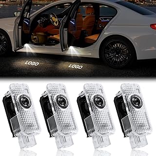 Set of 4 Car Door LED Light Projectors for A8/A7/A6/A5/A4/A3/A1/R8/Q8/Q7/Q5/Q4/Q3/TT//Q2Door Lighting, Entry Lighting Accessories