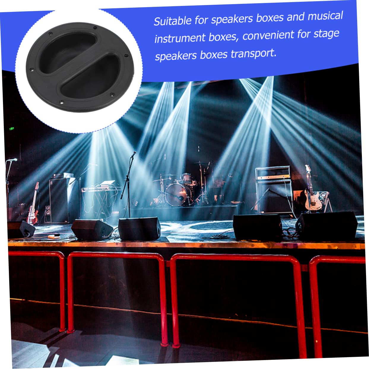 SHINEOFI Maniglia per Casse Acustiche in Plastica Resistente Agli Urti, Capacità di Carico Maggiorata, Set 8 Pezzi per Speaker Portatile