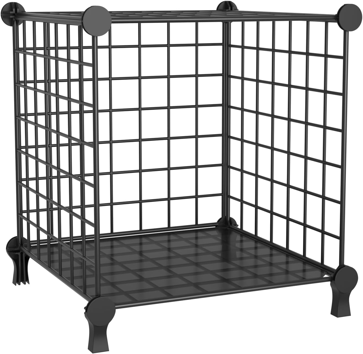 Cube Storage Organizer Metal Wire Shelf for Closet Office Black