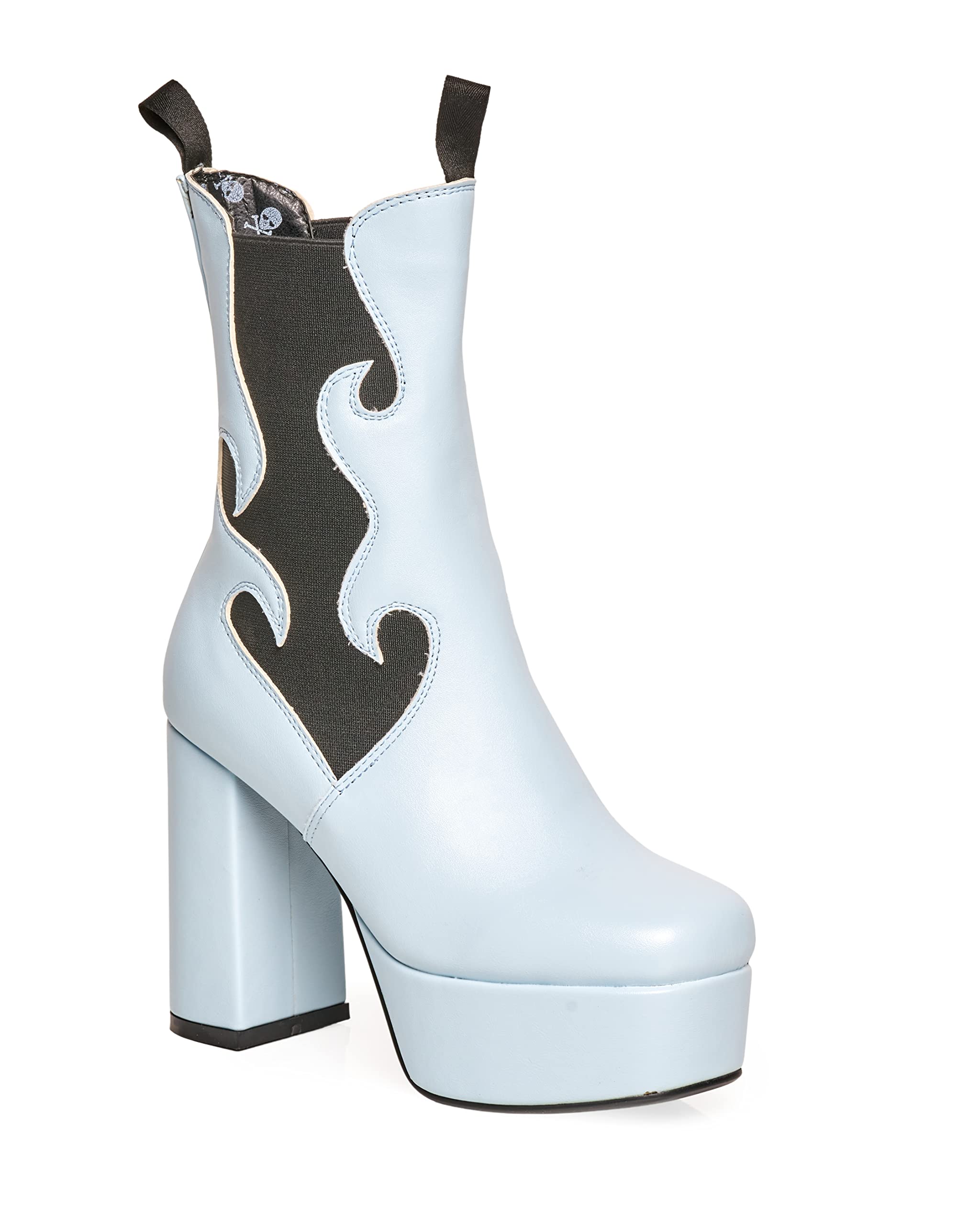 LAMODA Women's Feelings Ankle Boot, Blue Pu, 6 UK
