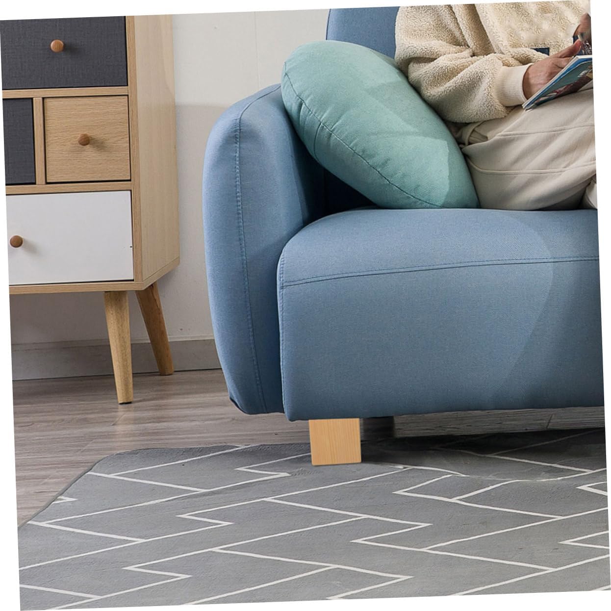 Sturdy Wooden Bed Risers 2pcs – Versatile Furniture Risers for Sofa Table and Chair – Adjustable Height Support for Bed Legs and Furniture Legs