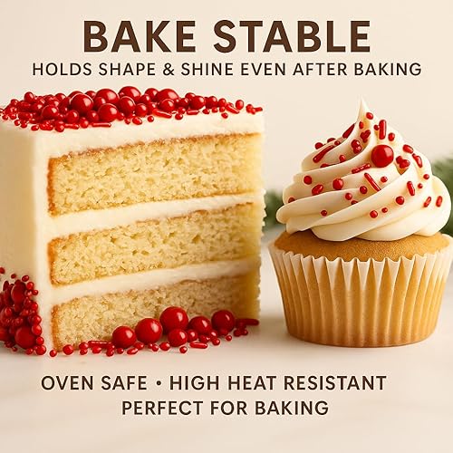 Miniatura 84 de Confect Orange Sprinkles - Mezcla comestible de espolvorear para Halloween Paquete surtido de 5 con grageas naranjas, jimmies y azúcar espumoso