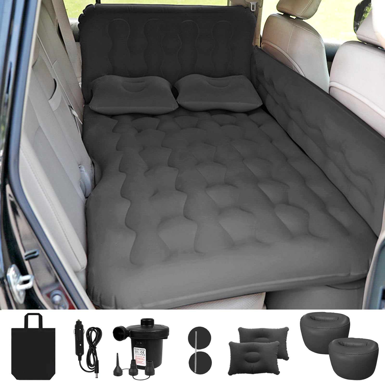 ISWEES Car Air Mattress, SUV Inflatable Car Bed for Back Seat Sleeping