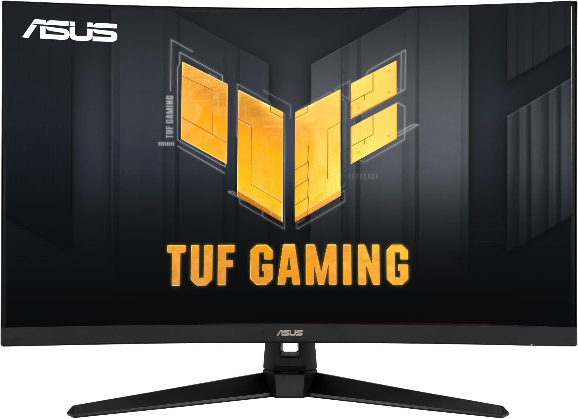TUF 32 Inch Curved Gaming Monitor - QHD (2560 x 1440), 165Hz (Supports 144Hz), 1ms, Extreme Low Motion Blur, Speaker, FreeSync Premium, VESA Mountable, DisplayPort, HDMI - VG32VQ1B
