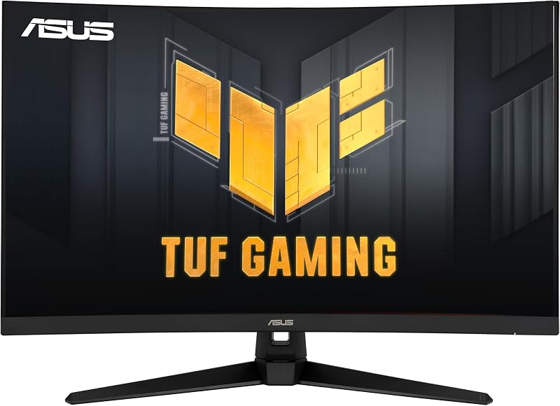 Monitor curvo para juegos TUF de 32 pulgadas - QHD (2560 x 1440), 165 Hz (compatible con 144 Hz), 1 ms, desenfoque de movimiento extremadamente bajo, parlante, FreeSync Premium, montaje VESA, DisplayPort, HDMI - VG32VQ1B