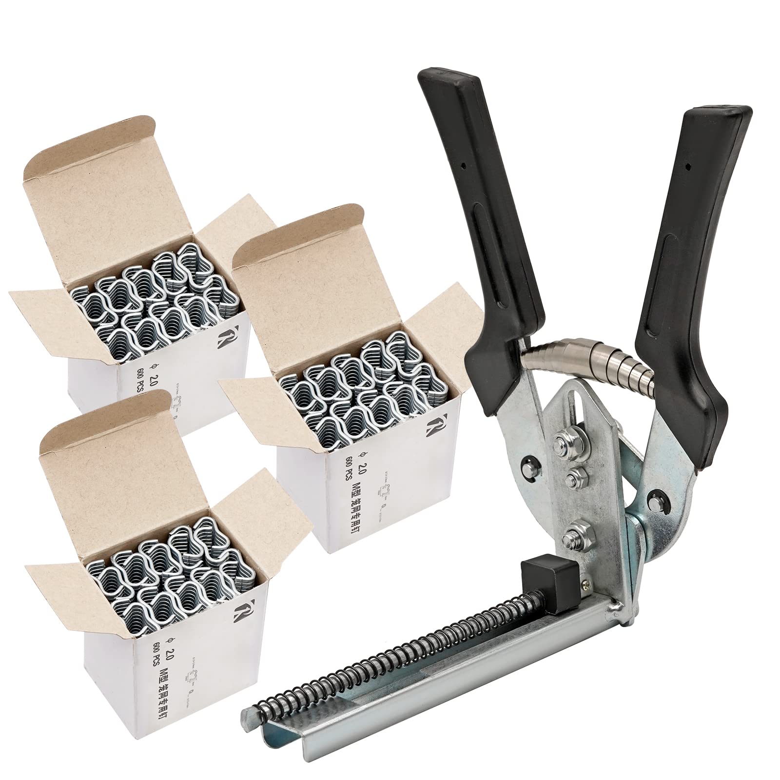 Pince à Anneaux M Avec 600 Clips - Pour Clôtures Et Cages Animals