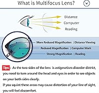 Vista 2 de Amorays Lentes de sol progresivos de lectura multienfoque para mujer, protección UV, parte superior multifocal, lectores solares trifocales