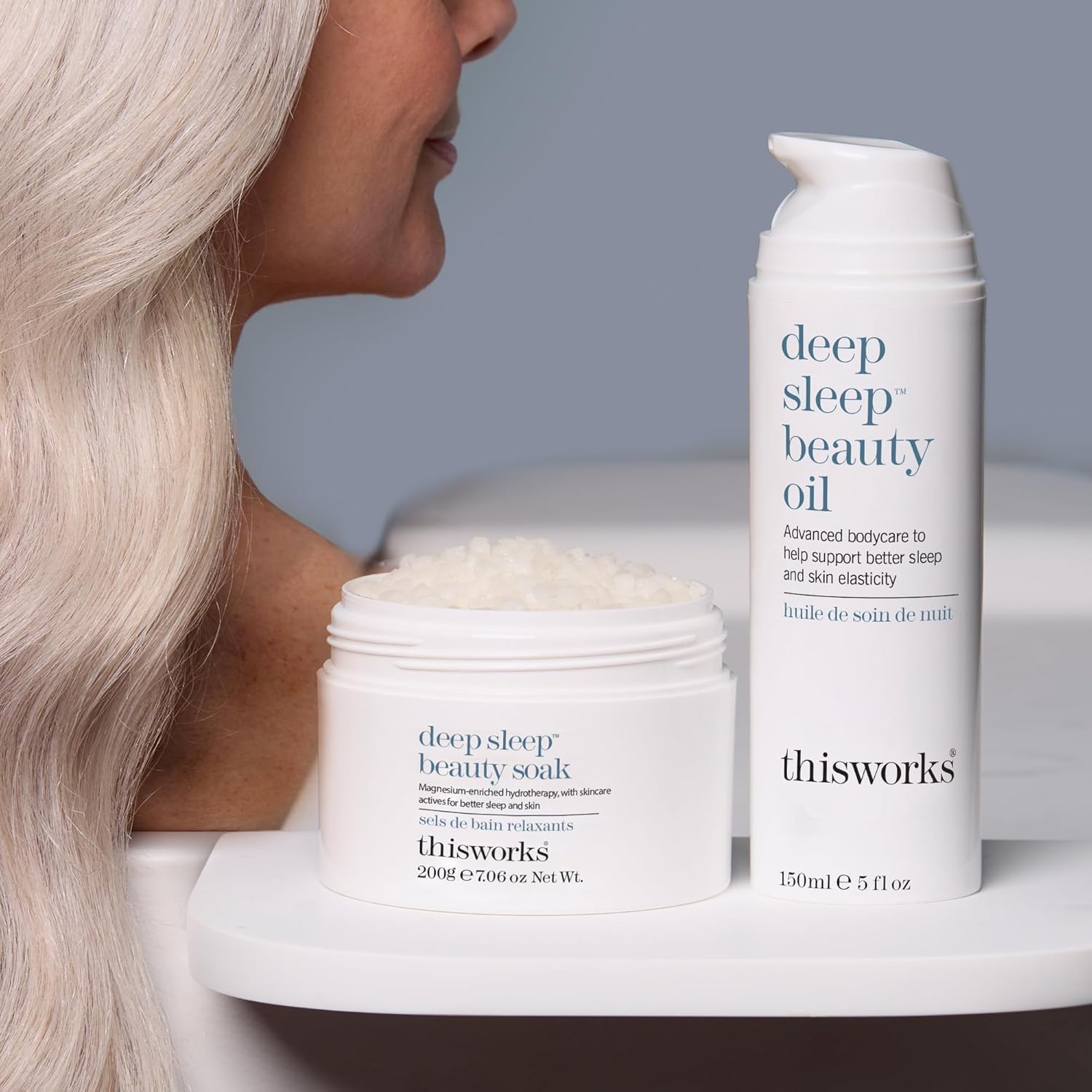 This Works Deep Sleep Beauty Oil 150 ml, aceite facial y corporal hidratante con lavanda, manzanilla y vetivert
