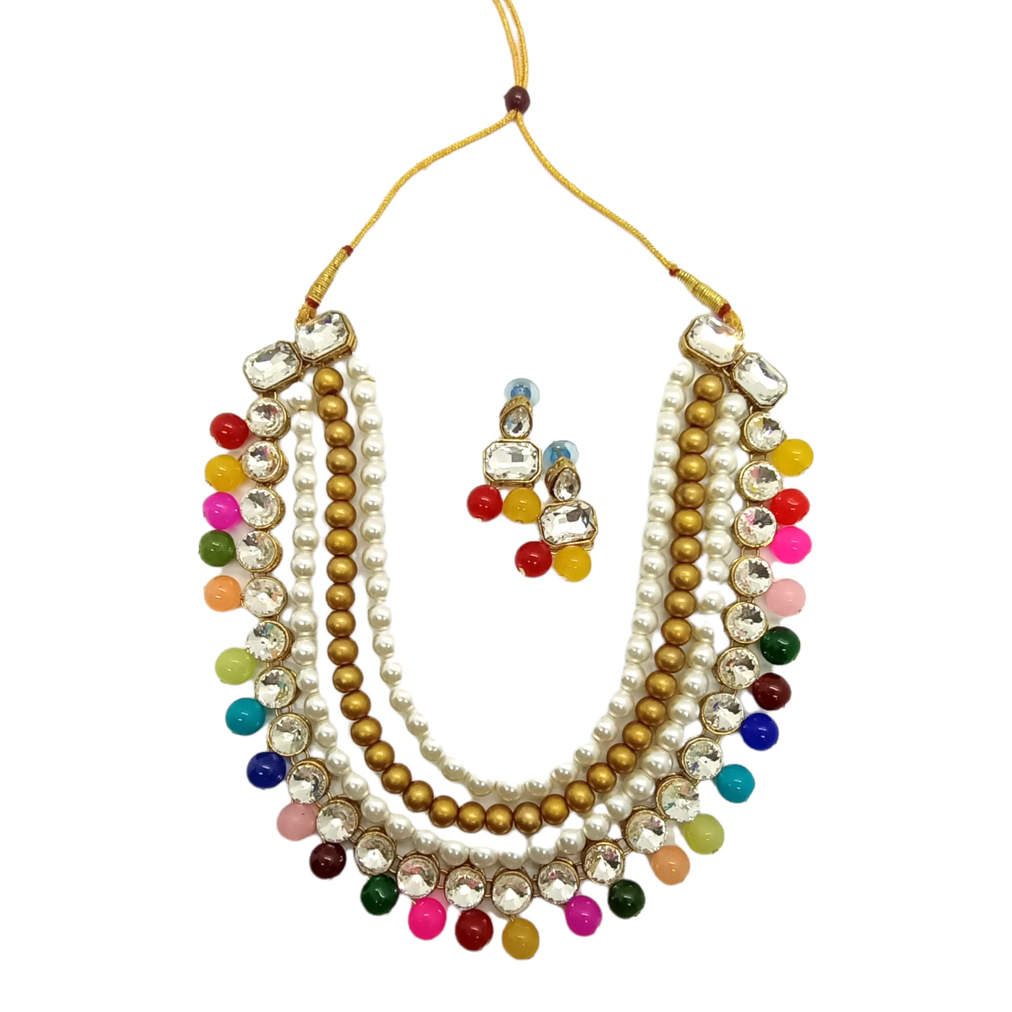 JN HANDICRAFT� Multicolour Four Layer Necklace for Women & Girl (B07J1W7CW1) Amazon Price History, Amazon Price Tracker