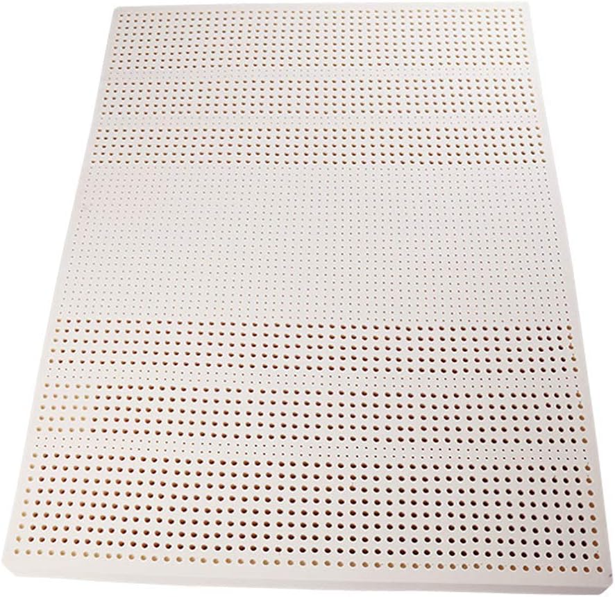 WJXBoos 100% Natural Latex Mattress Topper, Orthopedic Hypoallergenic Thailand Latex Mattress Thicken Premium Sleeping Mattress 10cm-white King