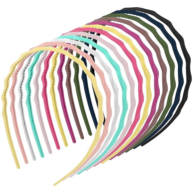 Wecoe 12pcs Thin Headbands For Women Kid Girls Cute Pink