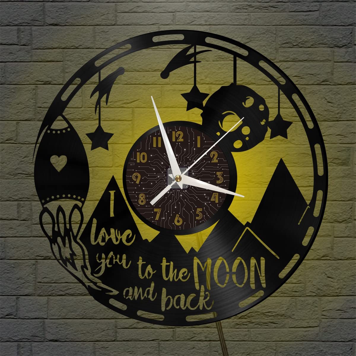 Horloge Murale en Vinyle Lumineuse au Design Soulful Confession pour Chambre