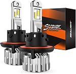 SEALIGHT H11/H9/H8 LED Headlight Bulbs, 70000 Lumens Super Bright LED Bulbs with Cooling Fan, 800% Brighter S6 Light Bulbs 6500K Cool White Conversion Kits, Plug and Play, Pack of 2