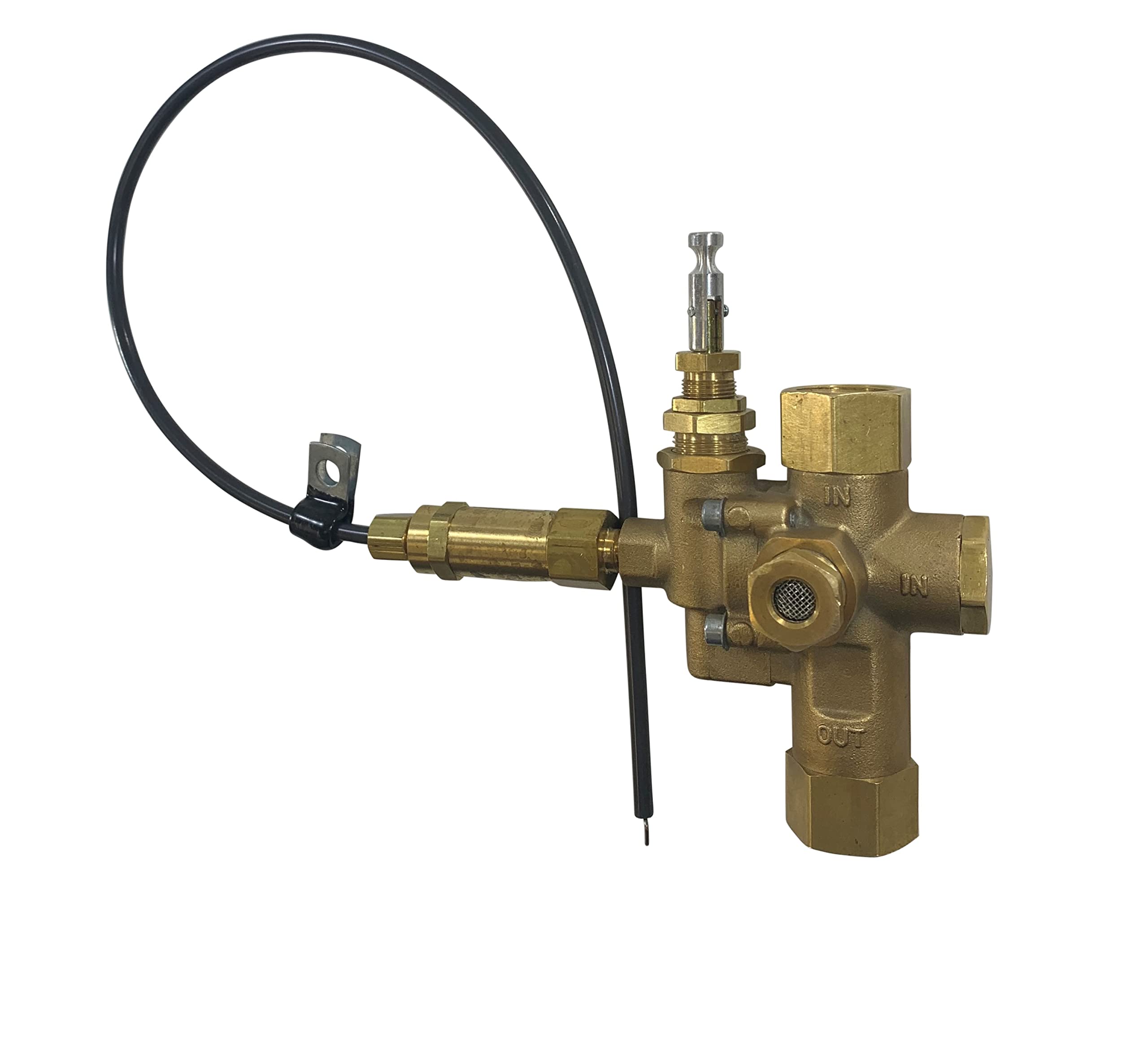 1/2" NPT Combination Pilot, Unloader, Check Valve plus Throttle Control Cable for 6.5HP Gas air Compressors and Below (140-175 PSI, 18" Throttle