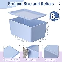 Vista 2 de Menkxi 8 Pcs Storage Bins with Lids Small Plastic Storage Containers Stackable Storing Baskets Box Cute Organizer Bins for Organizing Shelves