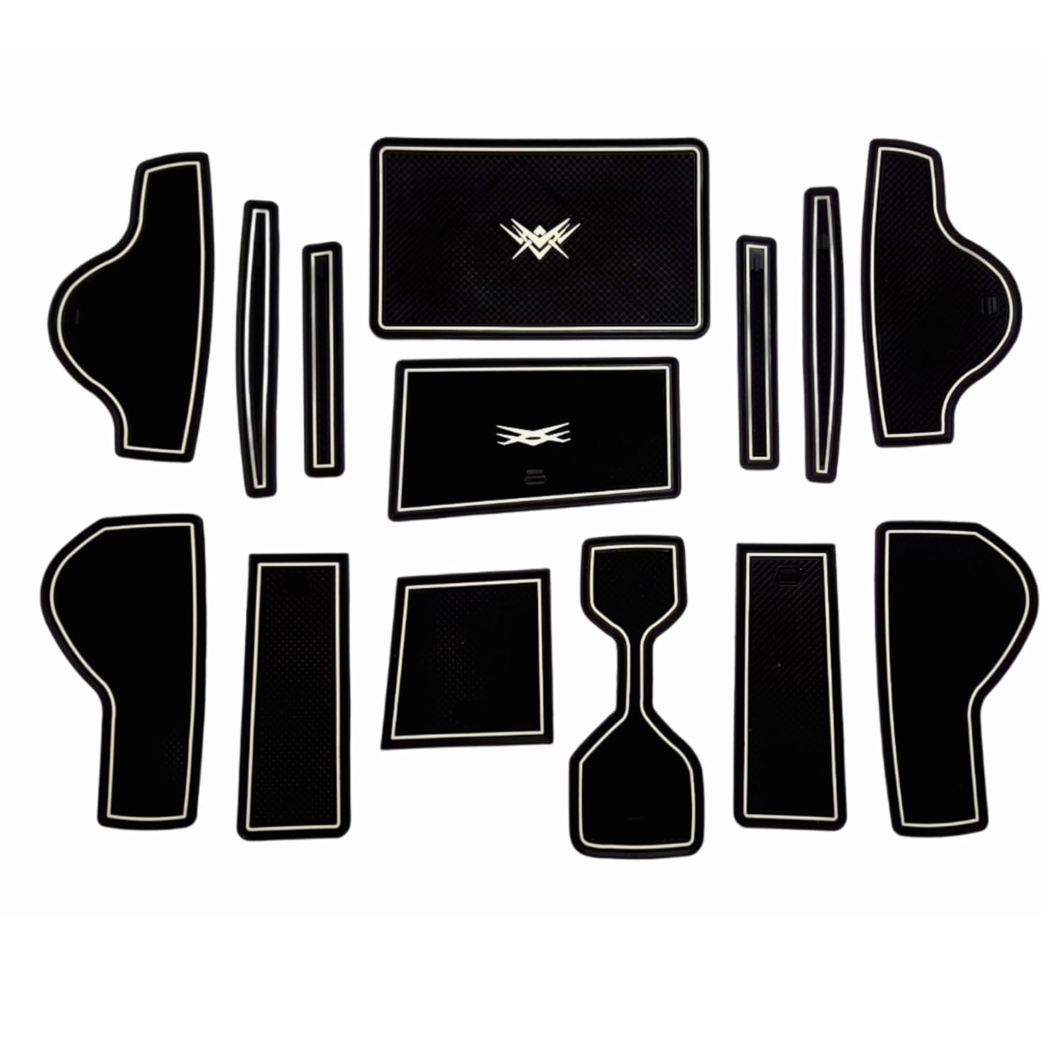 Car Drome Rubber Door Cup Mats Compatible with Kia Premium