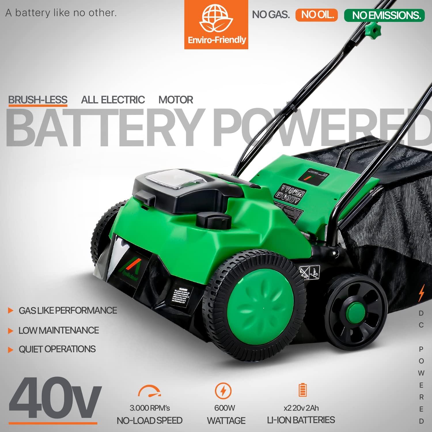 review ApolloSmart 2 in 1 Walk Behind Scarifier, Lawn Dethatcher Raker Cordless Electric 40V 2Ah 14.2-inch Rake Path with Collection Bag for Yard, Lawn, Garden Care, Landscaping