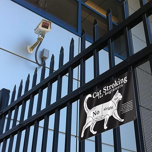 Miniatura 4 de GCOCL - Cartel de hojalata con diseño de gato para principiantes, color negro, estilo retro, decoración de pared para hogar, bar, pub, cafetería