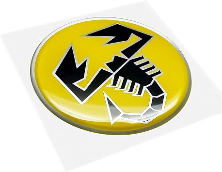 Abarth 21552 Stickers 3D Scorpio Yellow, Diameter 44 mm