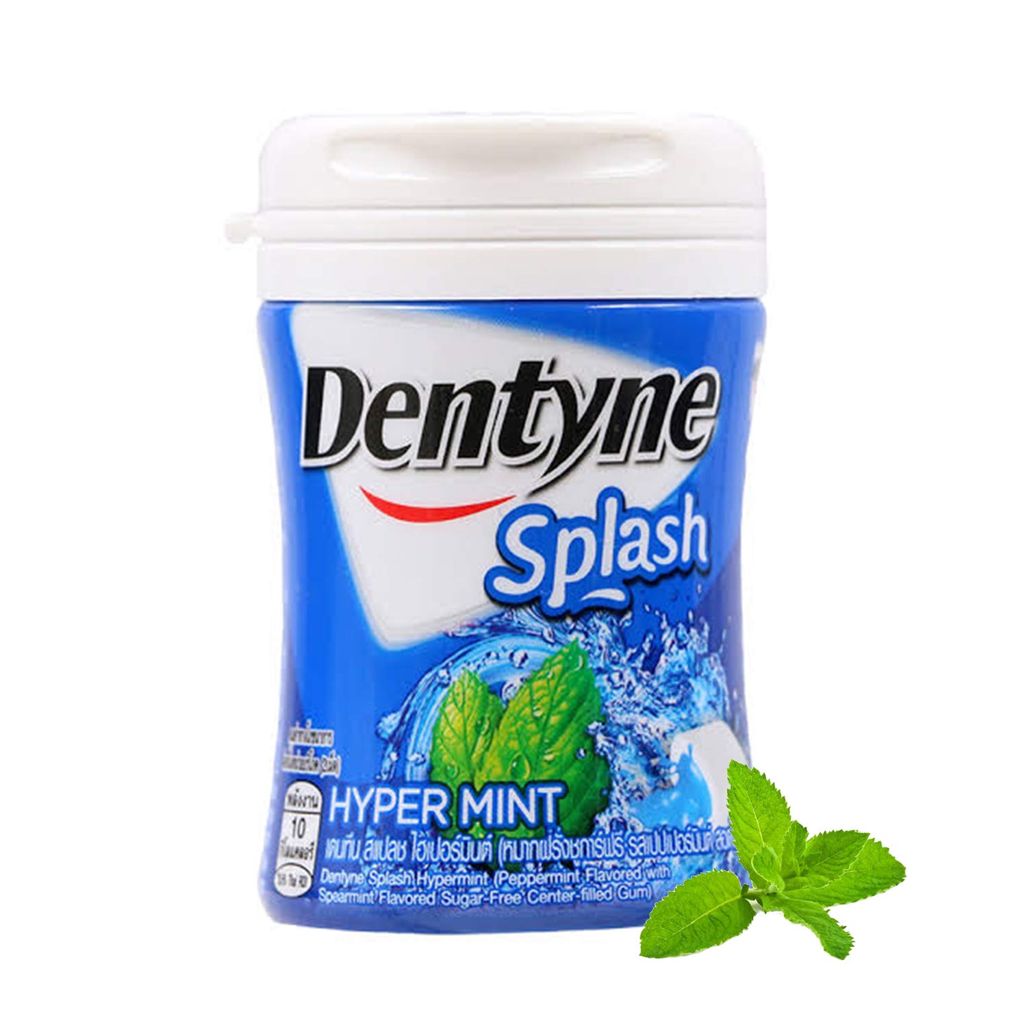 Dentyne Splash Hypermint Gum Bottle, 53 g
