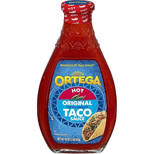 Ortega Salsa de taco, caliente, 16 onzas