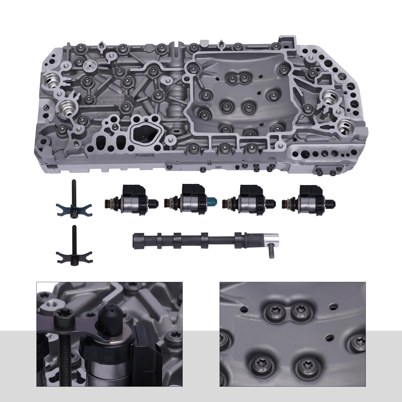 CVT Corpo della valvola dell'ingranaggio Elettroidraulica Centralina Cambio per Mercedes Classe A W169 W245 Classe B 722.8 Alluminio, Lega, Grigio, Valvola a scorrimento
