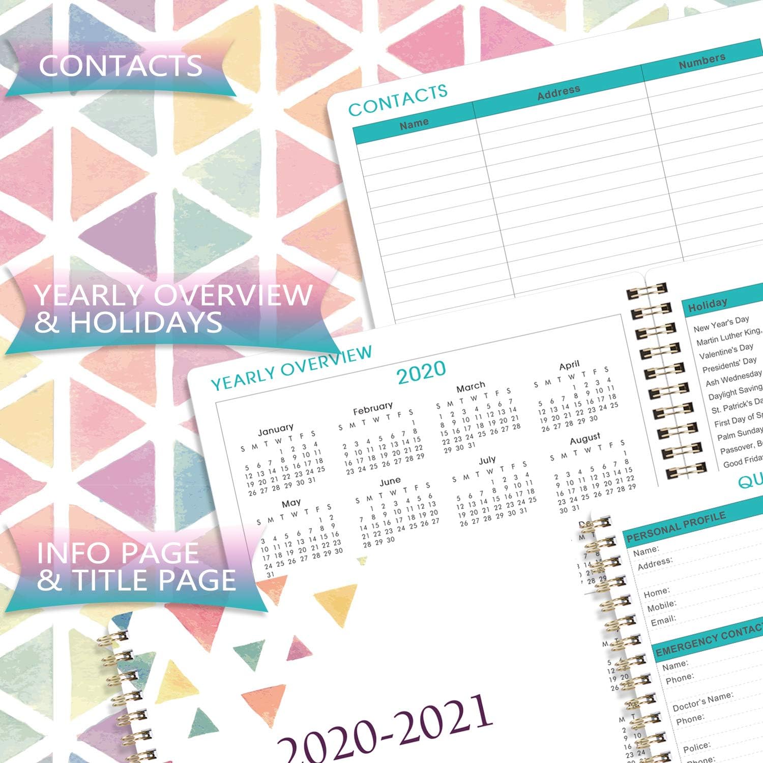 2021-2022 Teacher Planner-Green Blossom