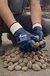 Kavish Blue Nitrile Coated Work Gloves Heavy-Duty Oil & Water Resistant Safety Gloves with Grip for Industrial Mechanical Use