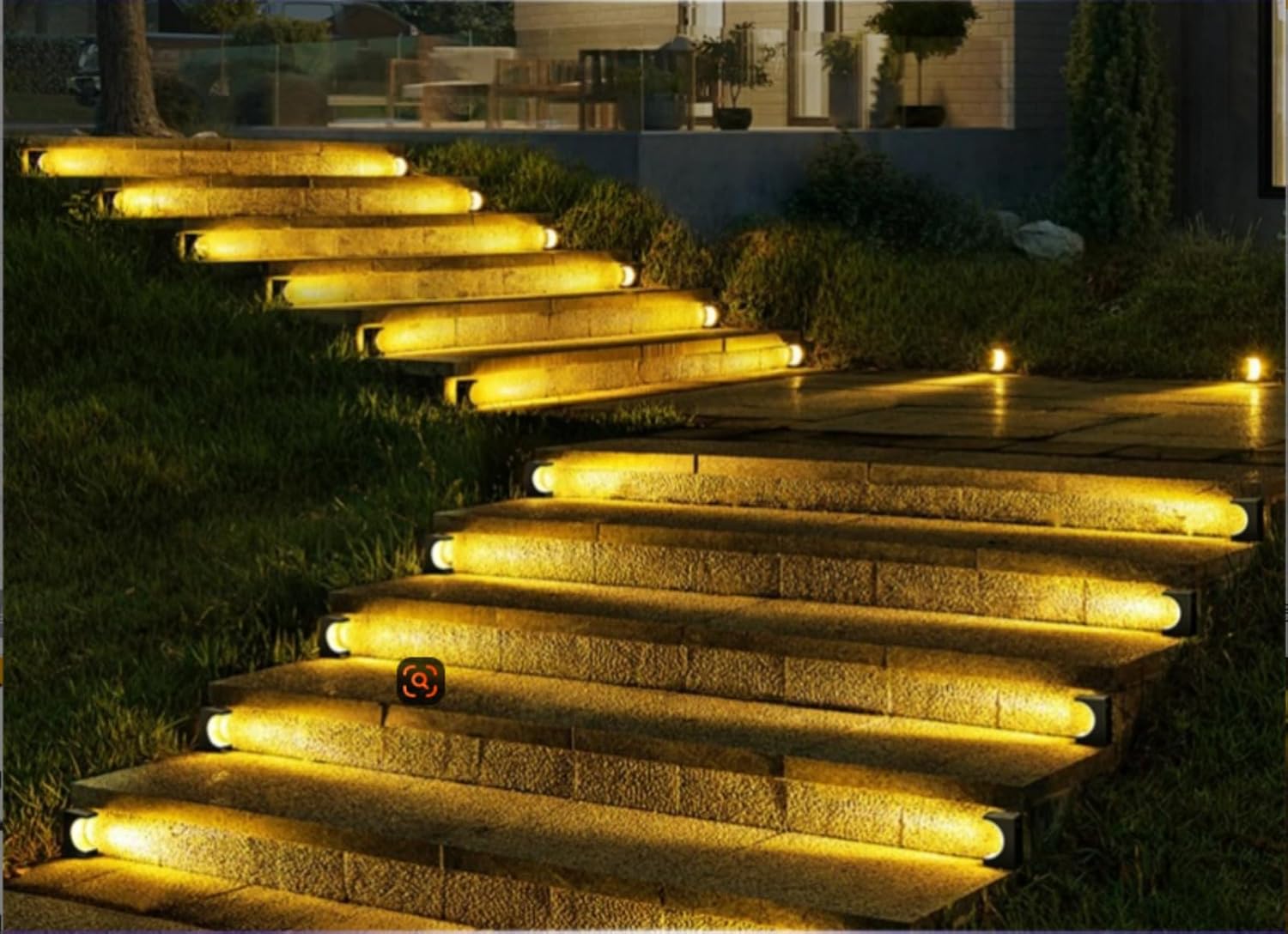 Premium Solar Step Lights 4 Pack, IP65 Waterproof Outdoor Stair Lights, Long Lasting Lighting, Easy No-Drill Installation, LED Deck Lights for Patio Garden Walkway