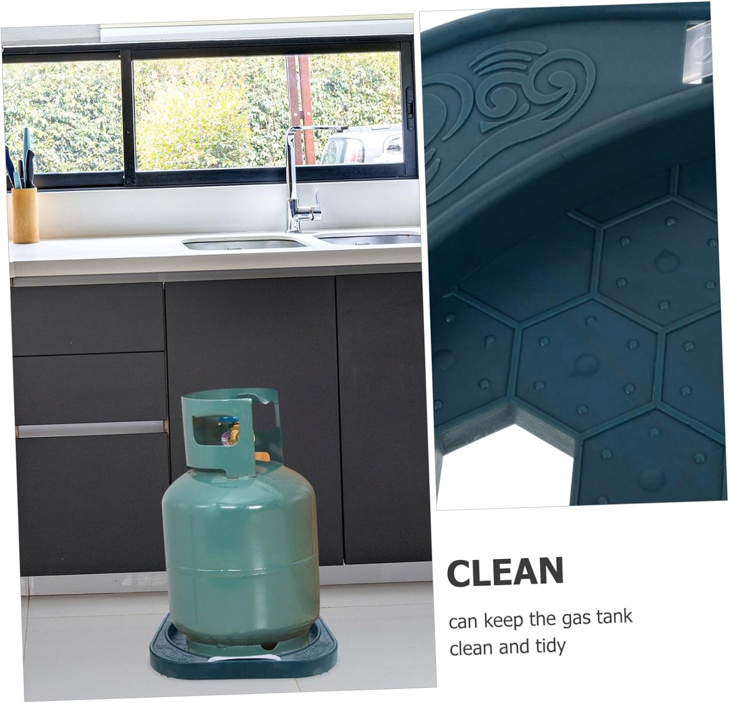 Sosoport Movable Gas Tank Tray with Wheels Heavy Duty Can Holder Platform for Floor Protection and Easy Transport Strong Load Capacity Pallet for Propane Cylinder Storage