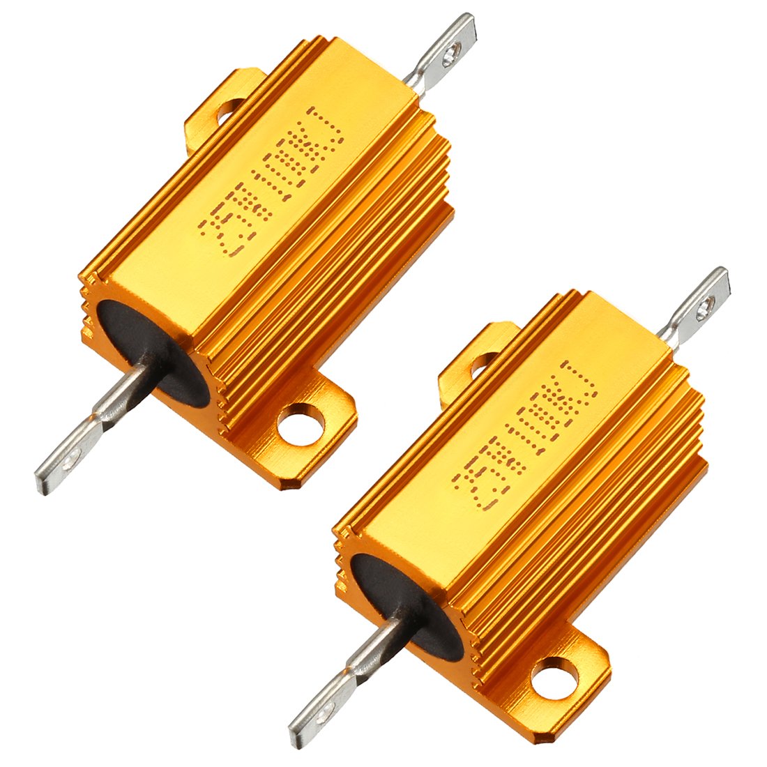 Resistencia De Carcasa De Aluminio 100W 20 Ohm | Pack De 5 Unidades | Para Electrónica E Iluminación, Montaje En Chasis