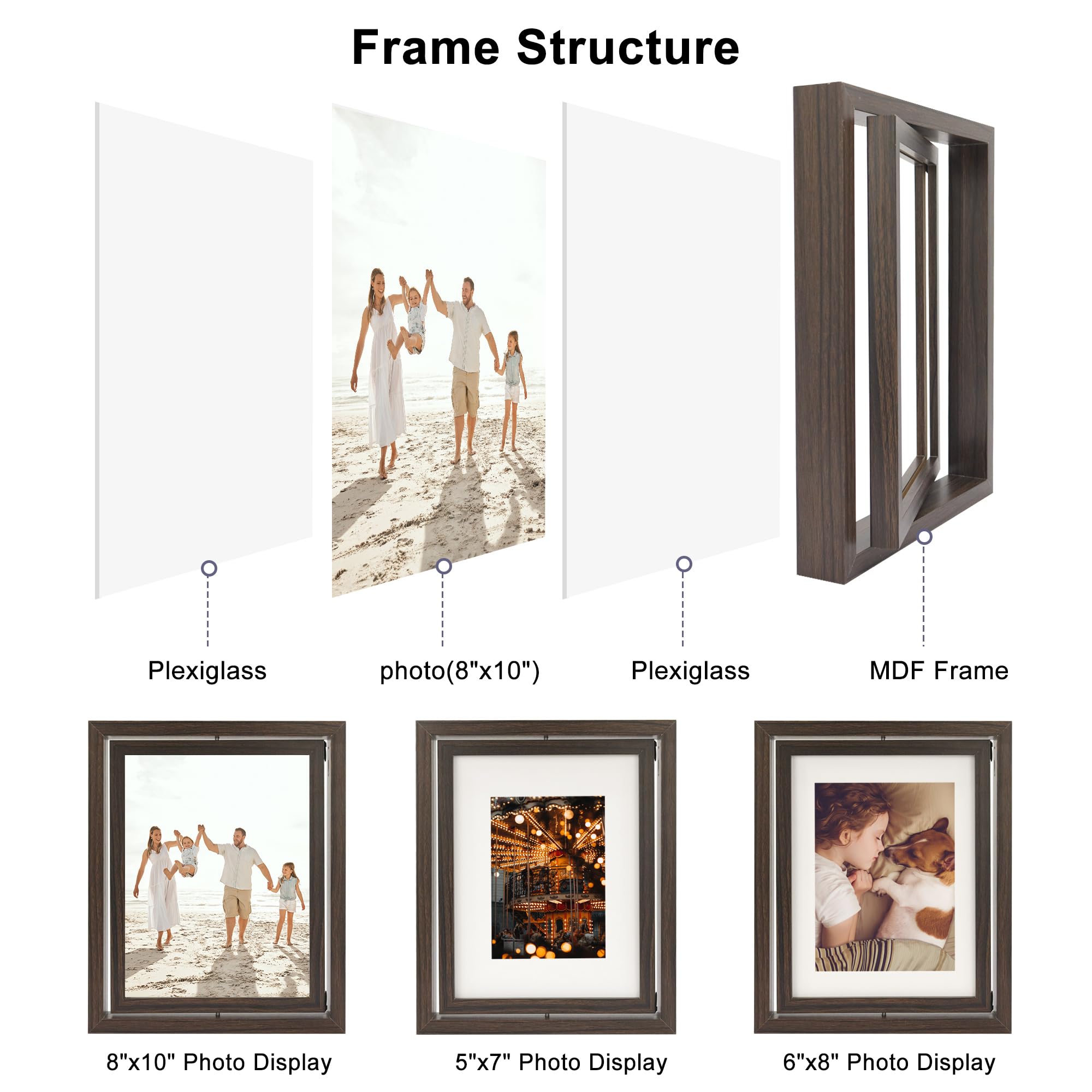 Snapklik.com : FramePro 2-Pack Rotating Double Sided Picture Frame ...