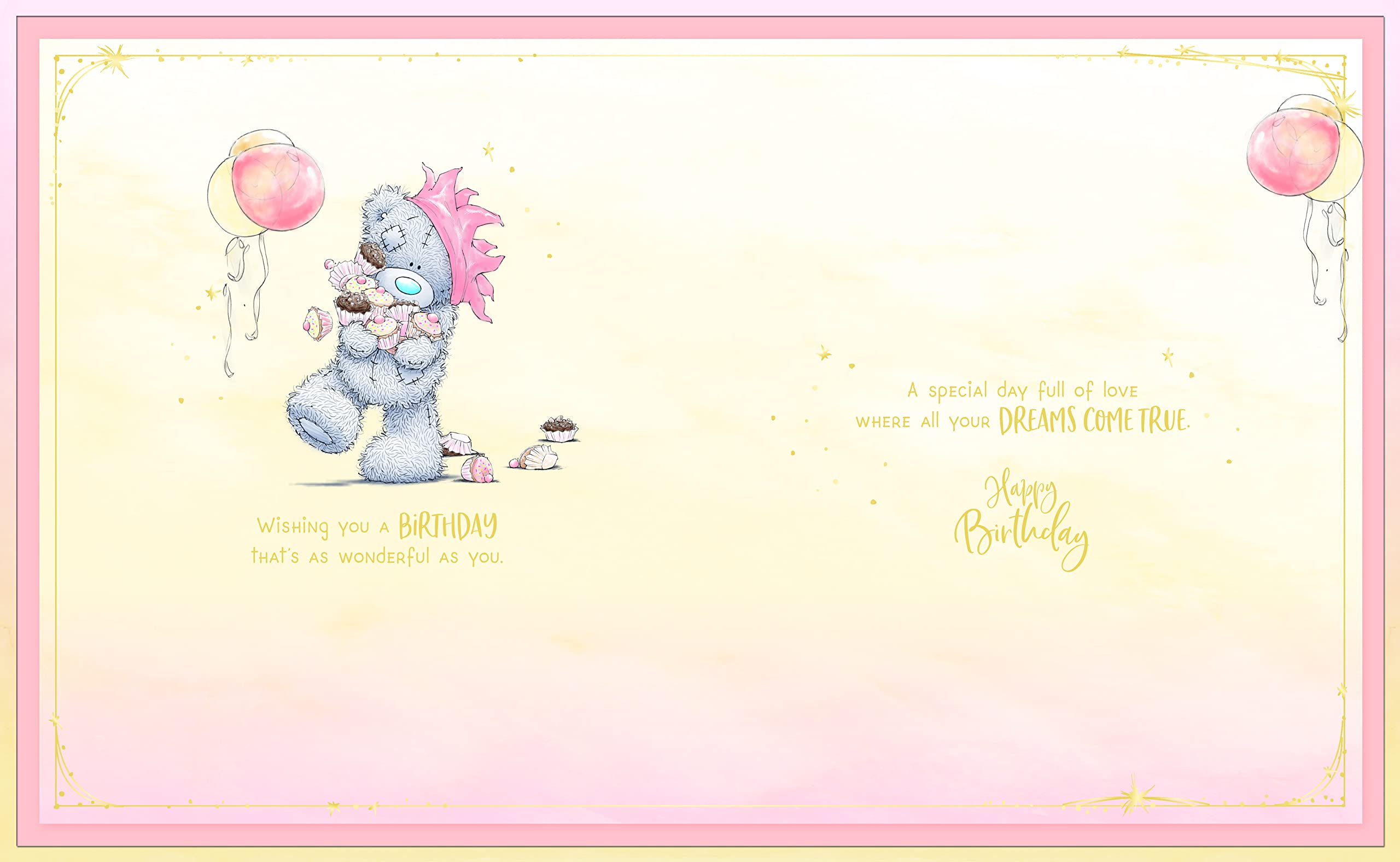 Tarjeta De Cumpleaños Me To You / Carte Blanche Para Hija, Ahijada O Nieta – Mensaje Tierno Y Detalle Especial