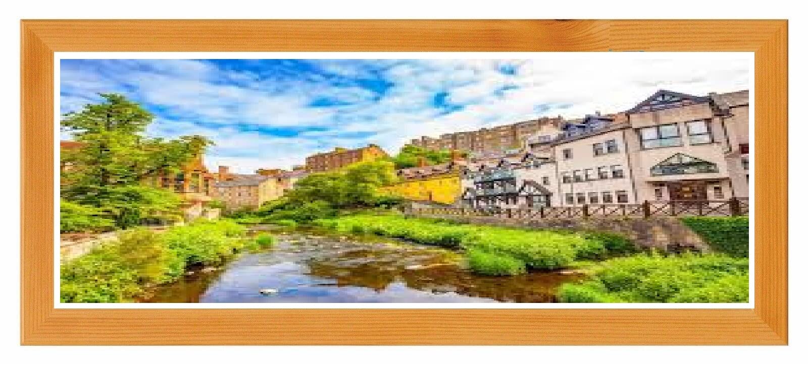 Flat Wood Picture Poster Frame Acrylic Glass Beech Photo Frames 200mm x 500mm Premium Wall Mounted Frames