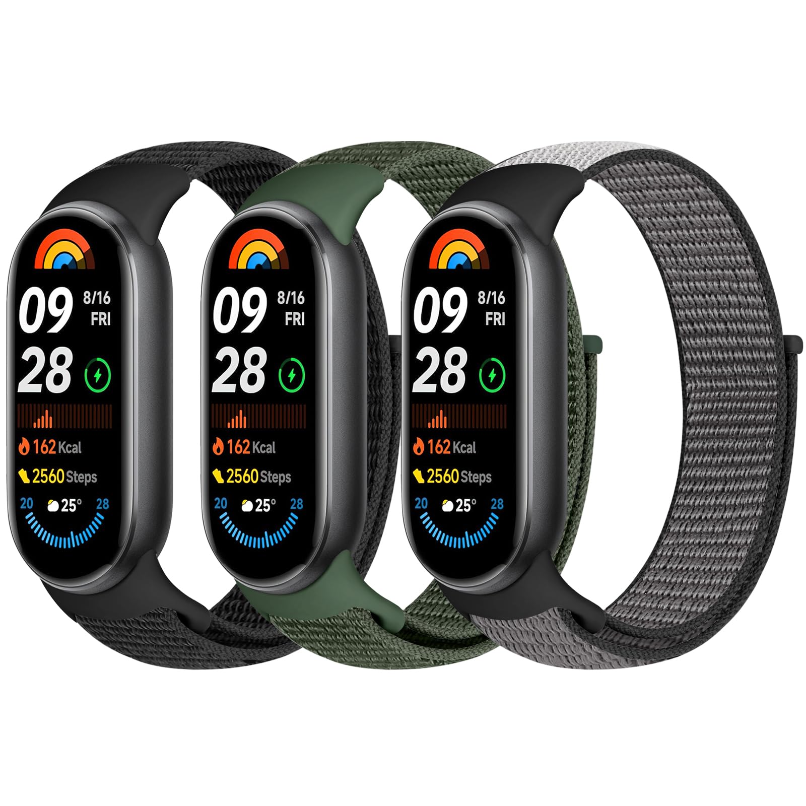 Bcuckood Nylon Sport Band Compatible with Xiaomi Mi Band 8 for Women Men, Soft Adjustable Breathable Braided Solo Loop Watch Strap Replacement Wristband for Xiaomi Mi Band 8, 3pcs (B0CP22RZMR) Amazon Price History, Amazon Price Tracker