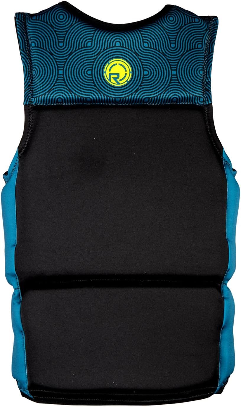 RADAR Boy's TRA Youth & Teen CGA Life Vest | 2-Way Stretch Neoprene Waterskiing Wakeboarding Vest | Water-Resistant Quick-Dry Liner, Segmented Foam, Front Zip & Dual Buckles