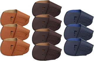 GOCHSS I Golf Iron Headcovers 10pcs PU Fit Both Right-Handed Clubs Golf Club Protector for Titleist Callaway Ping Taylormade Fit More Brands Golf Iron.