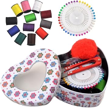eZthings Professional Sewing Supplies Variety Sets and Kits for Arts and Crafts Heart